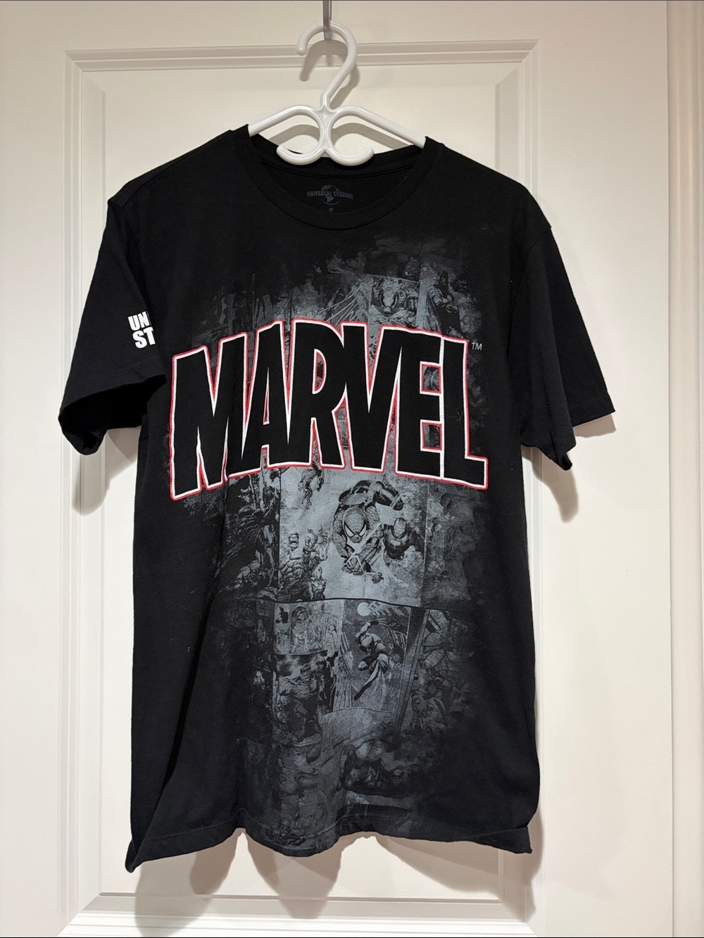 Marvel Black and Red Logo Graphic Tee